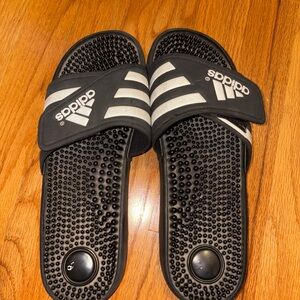 Adidas Black and Gray Massage Slides